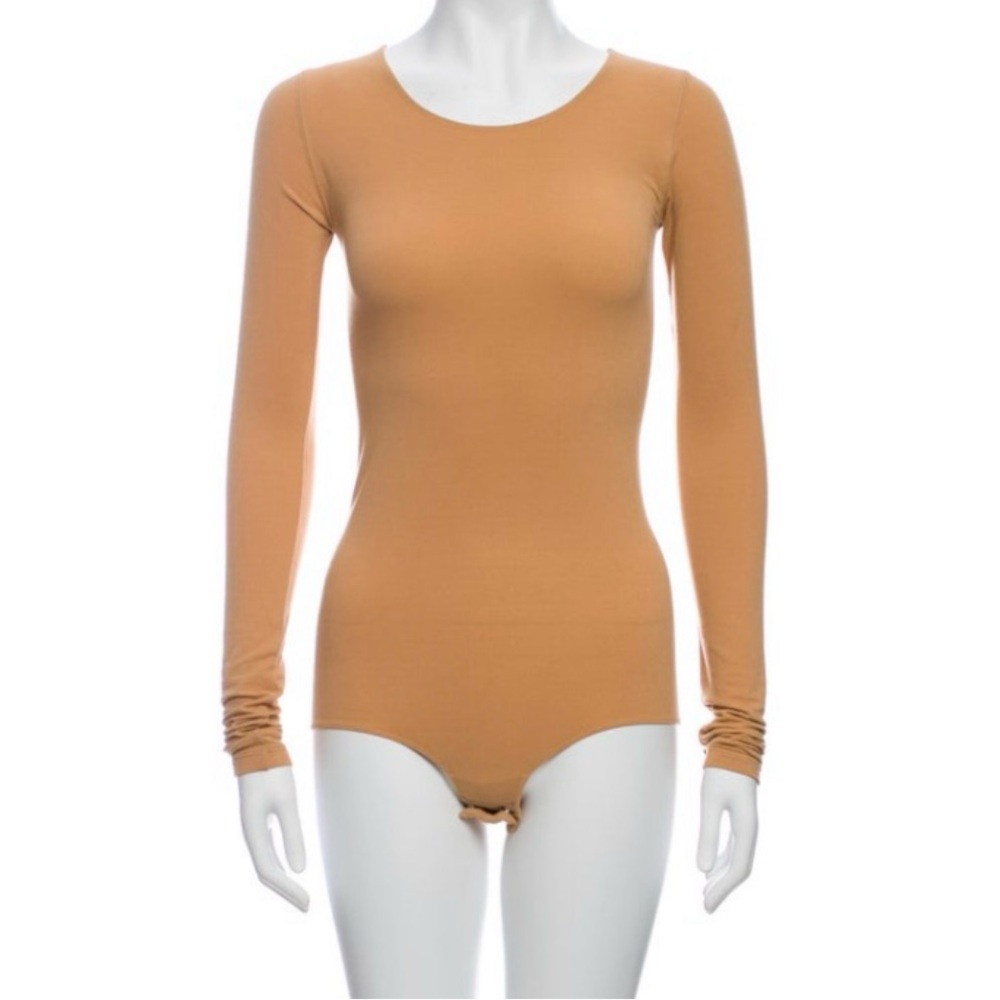 🦋 Rick Owens Lilies Nude Tan Long Sleeve Bodysuit